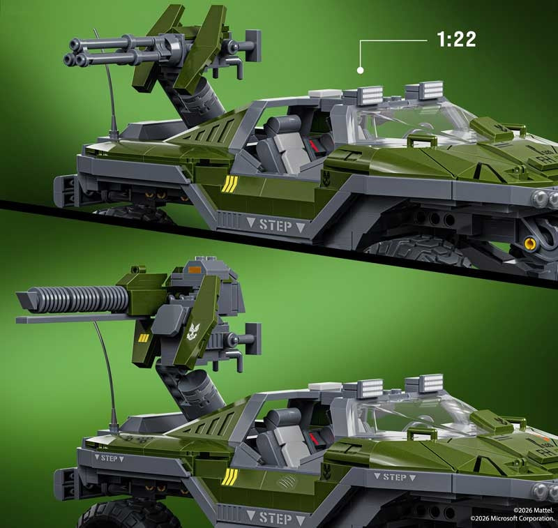 MATTEL BRICK SHOP HOT WHEELS - HALO UNSC M12 WARTHOG VEHICLE - NEW