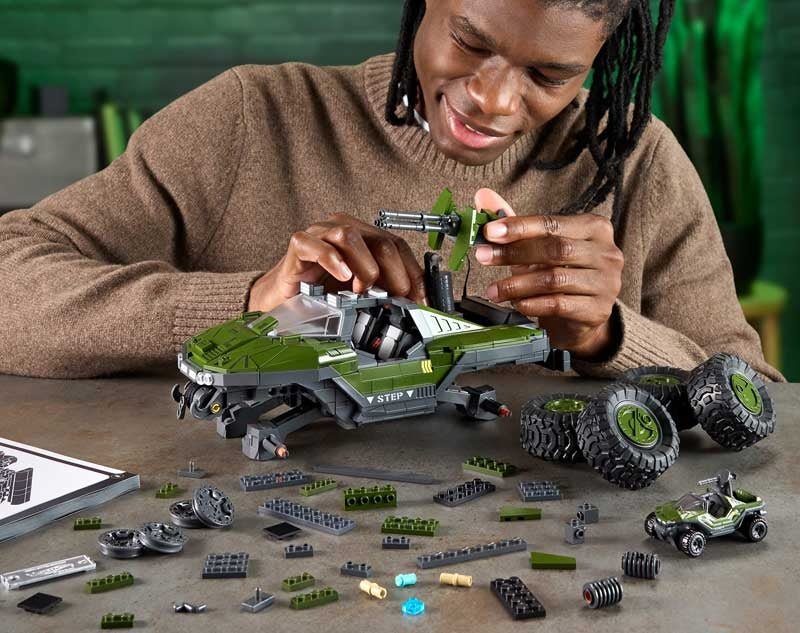 MATTEL BRICK SHOP HOT WHEELS - HALO UNSC M12 WARTHOG VEHICLE - NEW