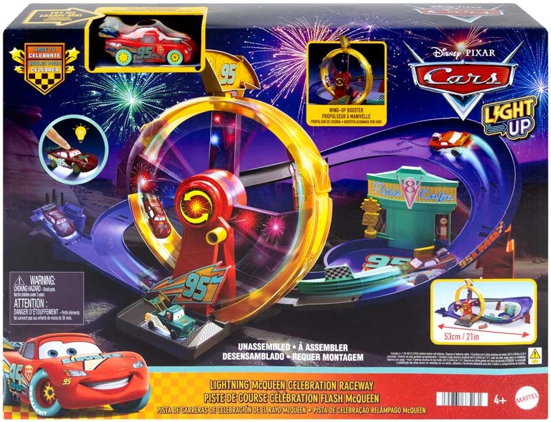DISNEY PIXAR CARS - LIGHT UP PLAY SET by MATTEL