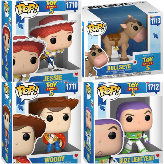 FUNKO POP TOY STORY 5 - WOODY BUZZ JESSIE AND BULLSEYE SET OF 4 - NEW