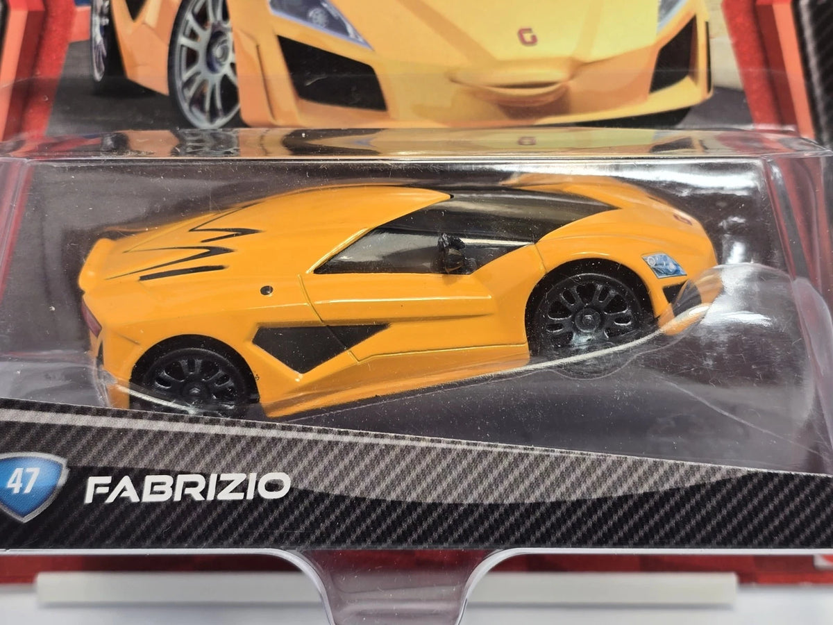 DISNEY PIXAR CARS 2 - FABRIZIO - RETIRED RACER - CHASE - NEW