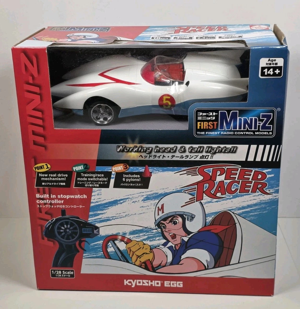 Kyosho First Mini-Z 1:28 Speed Racer GoGoGo - RADIO CONTROLLED - New