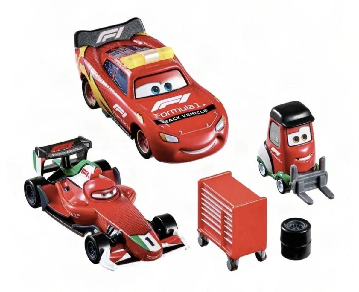 DISNEY PIXAR CARS X FORMULA 1 F1 DIECAST SET 3 PACK - BRAND NEW & SEALED