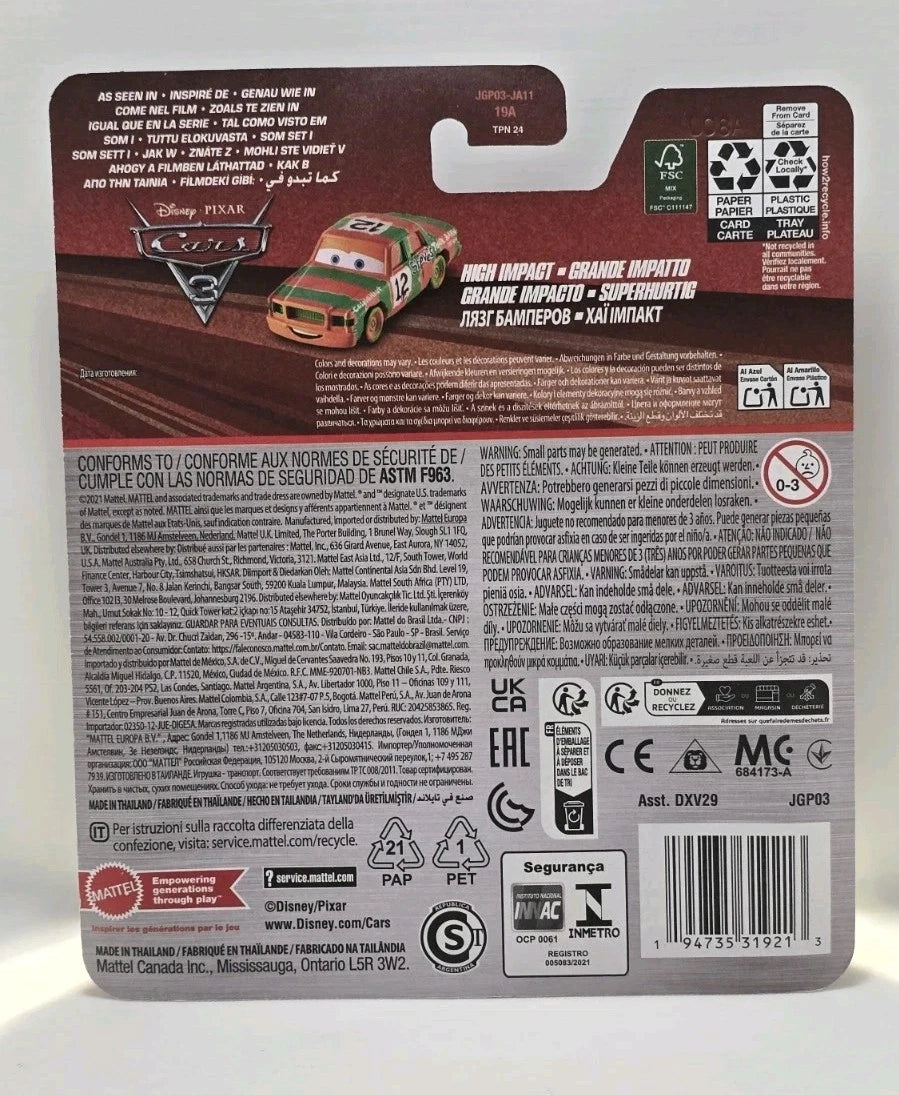 DISNEY PIXAR CARS 3 - HIGH IMPACT CRAZY 8 RACER THUNDER HOLLOW