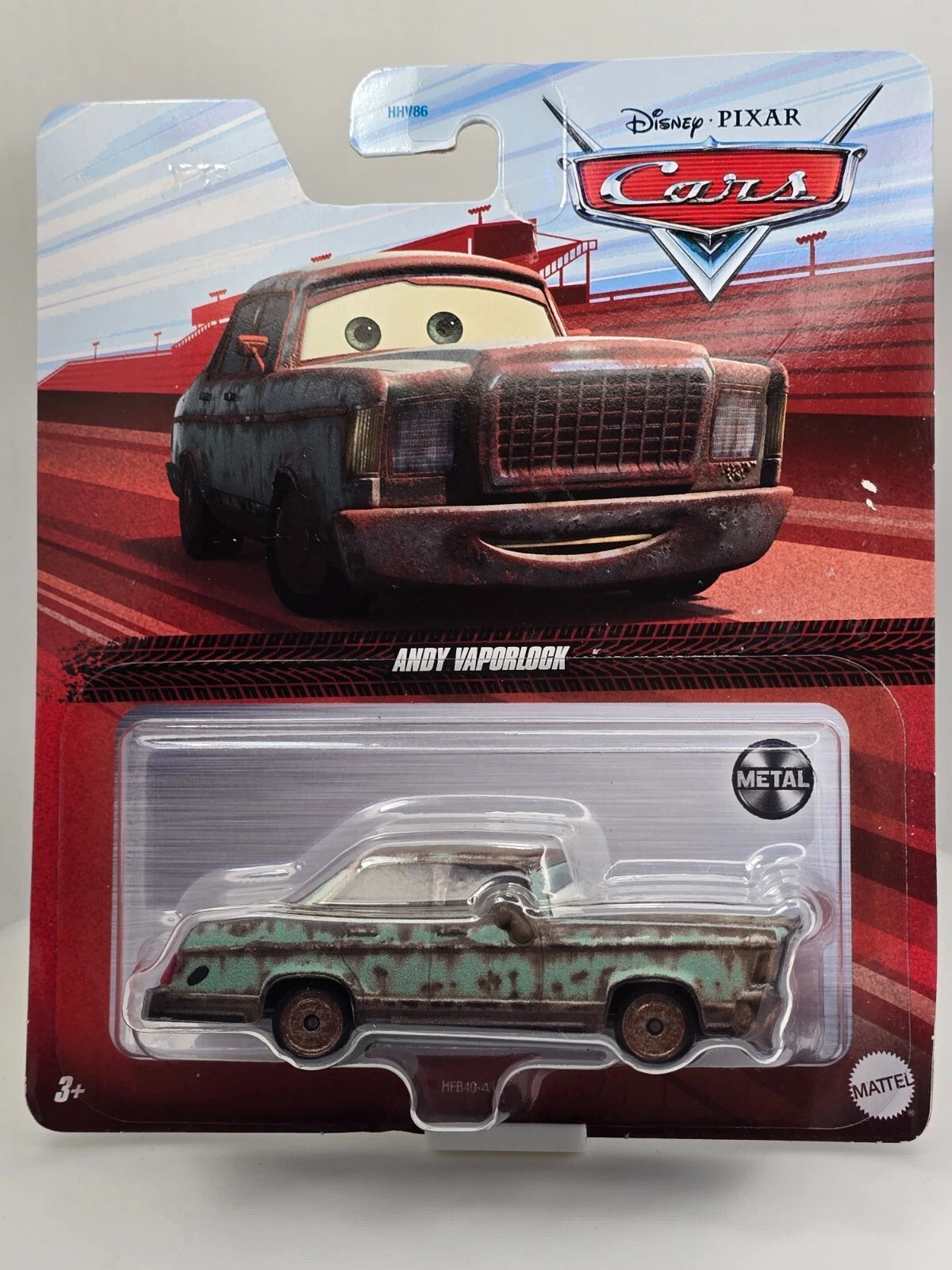 DISNEY PIXAR CARS - ANDY VAPORLOCK RUST-EZE SUPPORTER & LMQ FAN