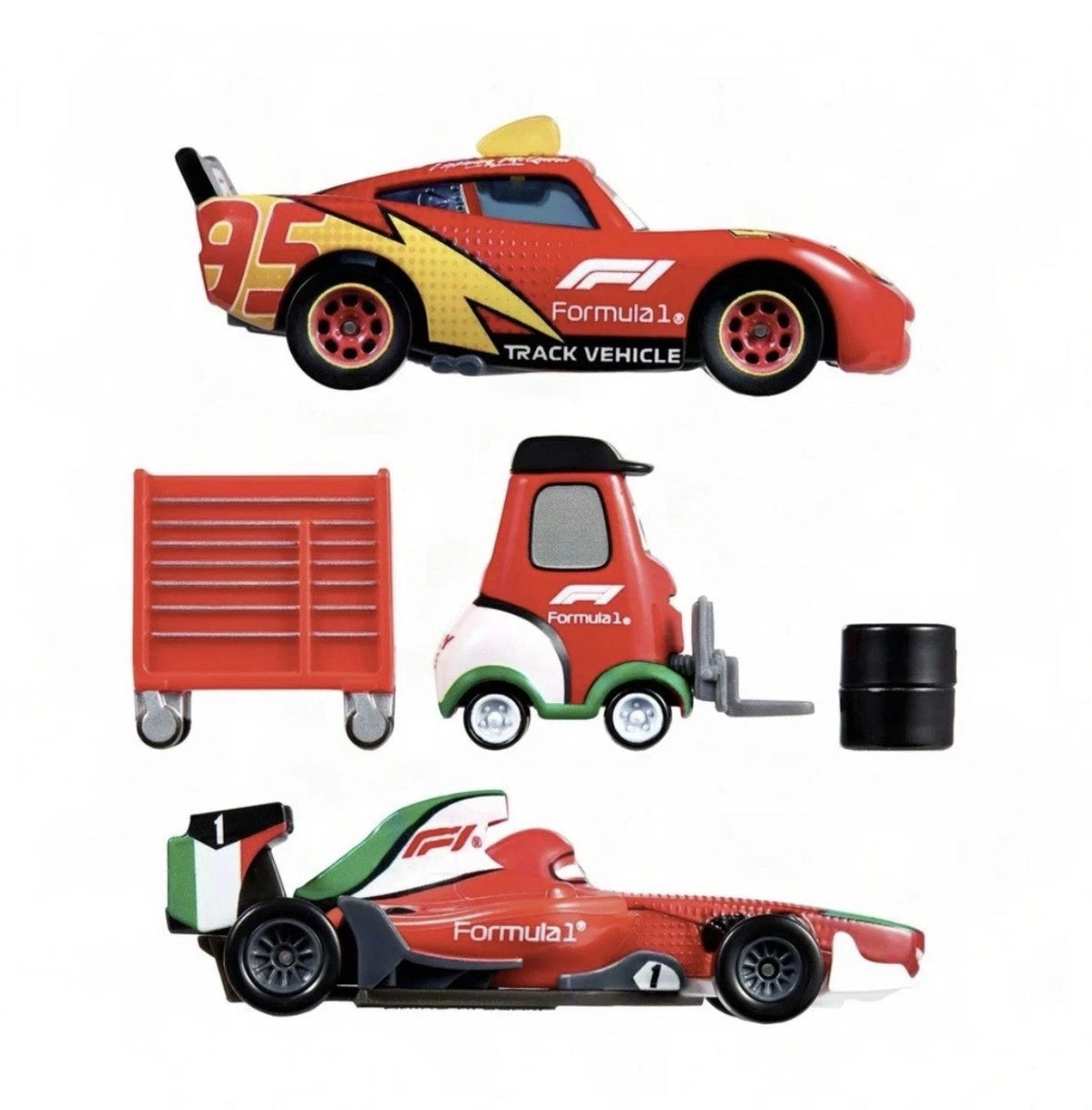 DISNEY PIXAR CARS X FORMULA 1 F1 DIECAST SET 3 PACK - BRAND NEW & SEALED