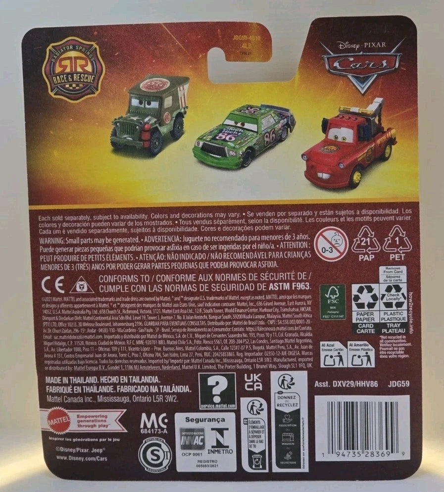 DISNEY PIXAR CARS - RACE AND RESCUE - LIGHTNING MCQUEEN #95