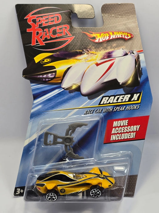 HOT WHEELS - SPEED RACER - RACER X #9 RACE CAR/ SPEAR HOOKS - M5925 2008 - NEW