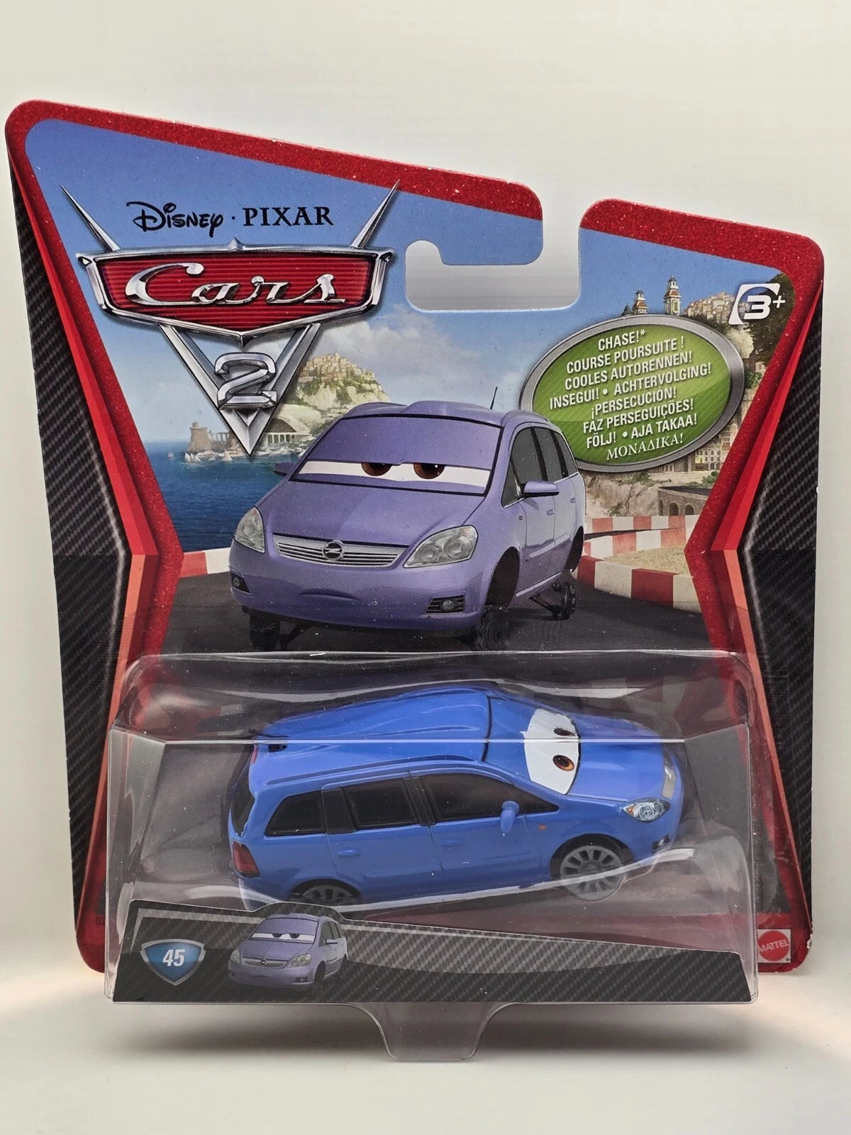 DISNEY PIXAR CARS 2 - ALEX VANDEL - OPEL ZAFIRA - CHASE - SEALED NEW