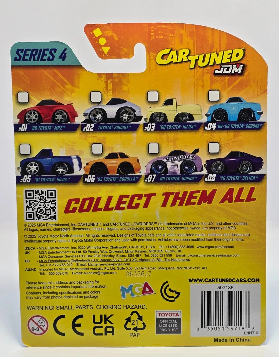 CAR TUNED - MGA - JDM SERIES 4 '88 TOYOTA MR2 - RED # 01